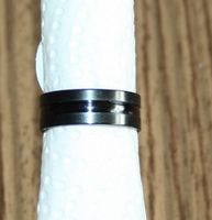 Fingerring Stahl schwarz Ø 18mm NEU (25)