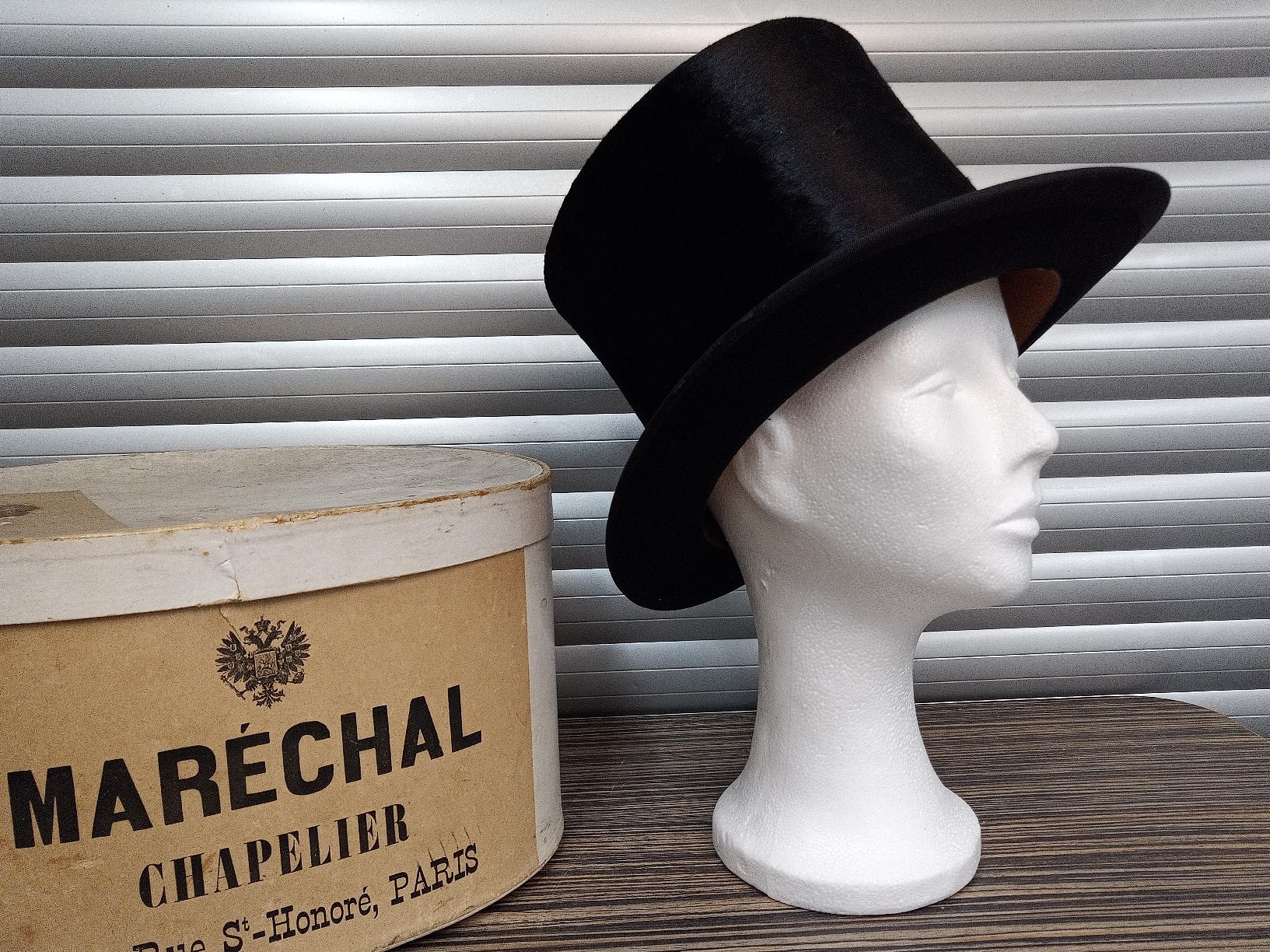 Copricapi, berretti & cappellini: Zylinder Hut Marechal Chapelier Paris mit Originalbox – Usato da Reiden venduto da Zofi-Brocki 2