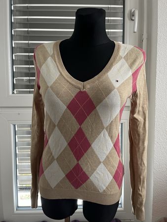 Tommy Hilfiger beige/pink sweater cotton S