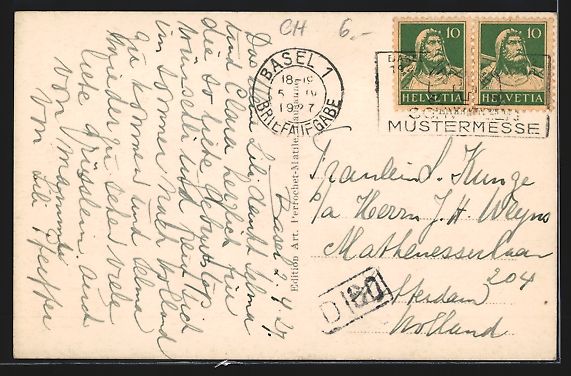 Cartes postales: Basel, Mittlere Rheinbrücke mit Kirche – D'occasion à Berlin par bartko-reher 1