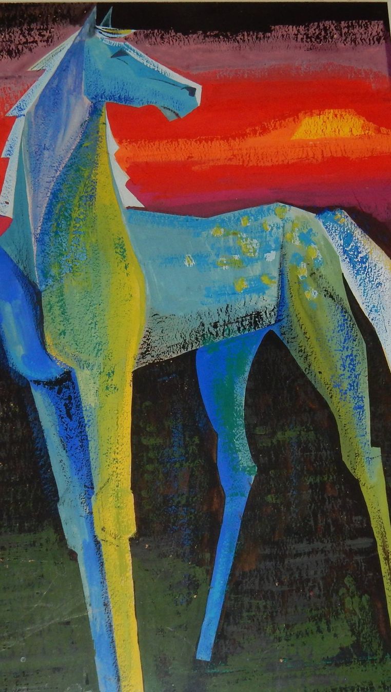 Dipinti: Beau tableau représentant un cheval, signé Gabara – Usato da Pont-de-la-Morge venduto da TicoSuizo67 1