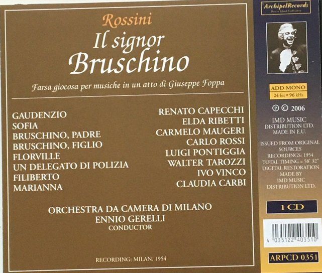 CD: Rossini - Il signor Bruschino – Usato da Grüningen venduto da azulblanco 1