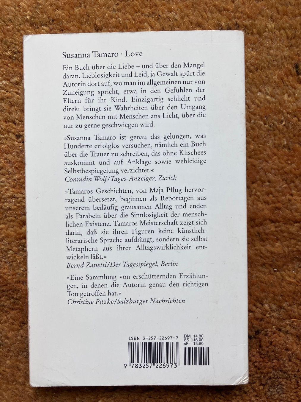 Libri: Susanna Tamaro - Love – Usato da Zürich venduto da amarelapreto 1