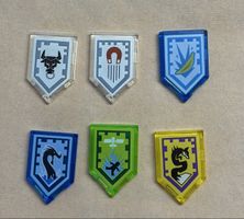 6 Stück Lego Nexo Knights Schilder.
