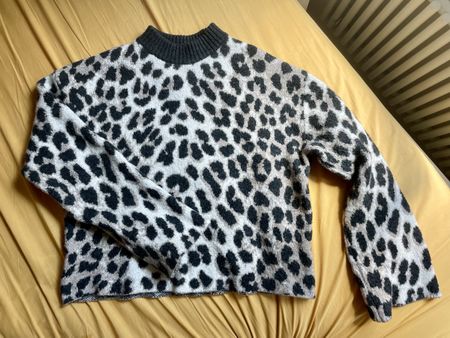Toller Pullover in Leo / Leoparden Muster, sehr grosses S