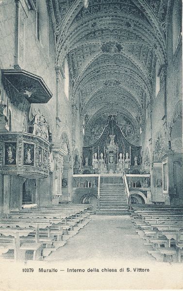 Cartoline postali: Muralto Chiesa di S. Vittore 1925 – Usato da Emmenbrücke venduto da teestube