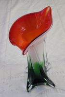 Vintage Vase Kragenvase 20cm Glas eventuell Murano?