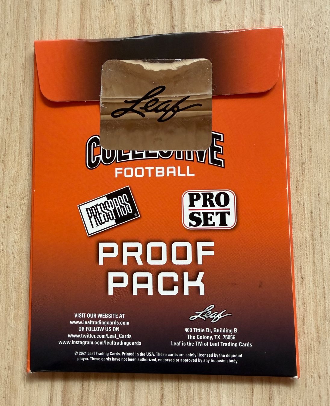 Carte collezionabili: Fabrikneu: Leaf Collective Football Proof Pack – Nuovo e nell'imballaggio originale da Zermatt venduto da Jduck 1