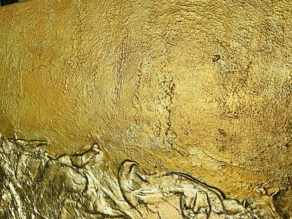 Gemälde: „Gold Reflections"#19 – Neu und originalverpackt aus Uznach von Spillmannkunst43 6