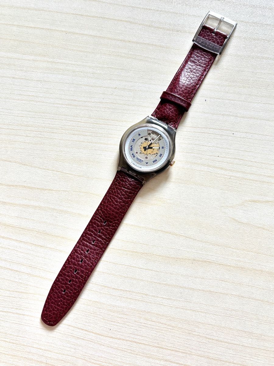 Swatch Uhren: Swatch Automatic Uhr 1991 mit Lederband – Gebraucht aus Grenchen von chththl 3