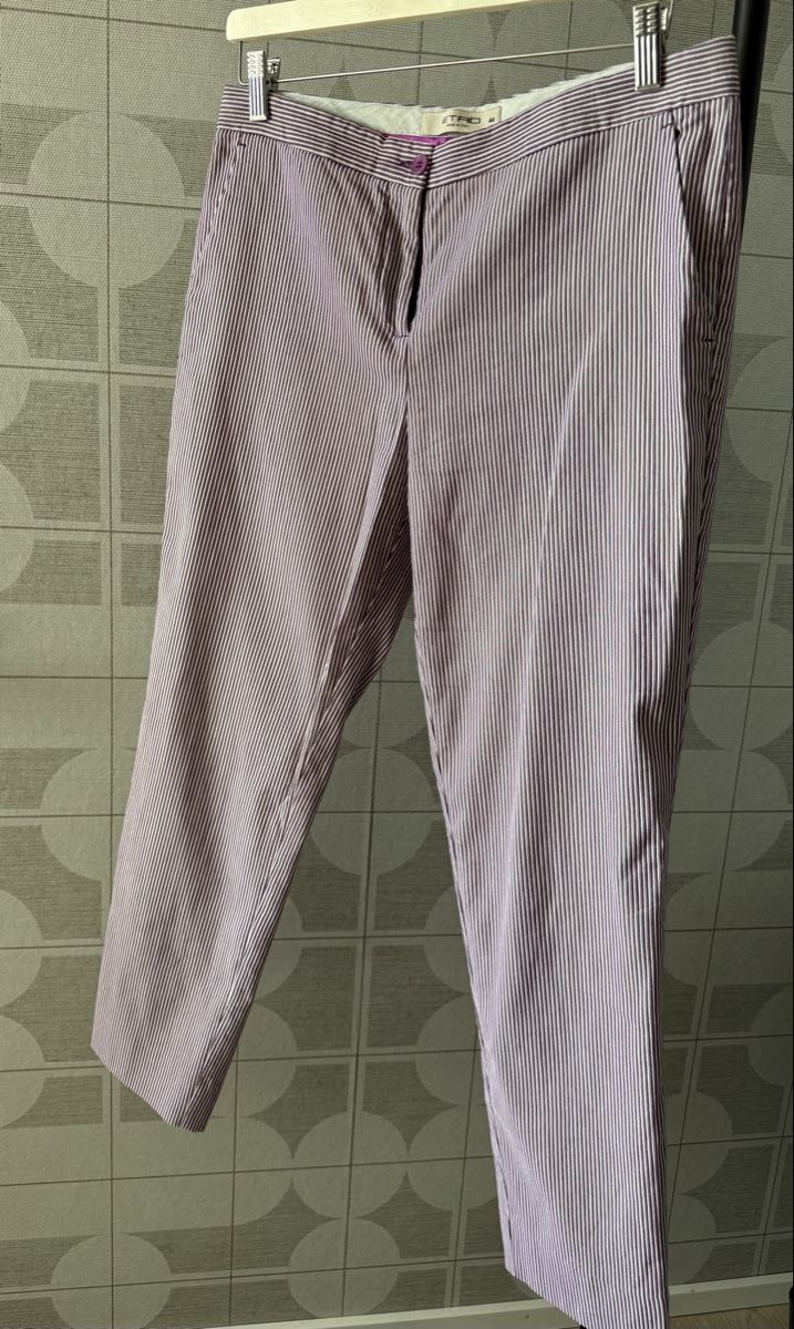 Etro Pantaloni: Etro Hose, lila gestreift  – Nuovo (secondo la descrizione) da Gümligen venduto da hookedonsales