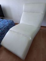 Elegante Relaxliege, Kunstleder, Weiss, Top Zustand!