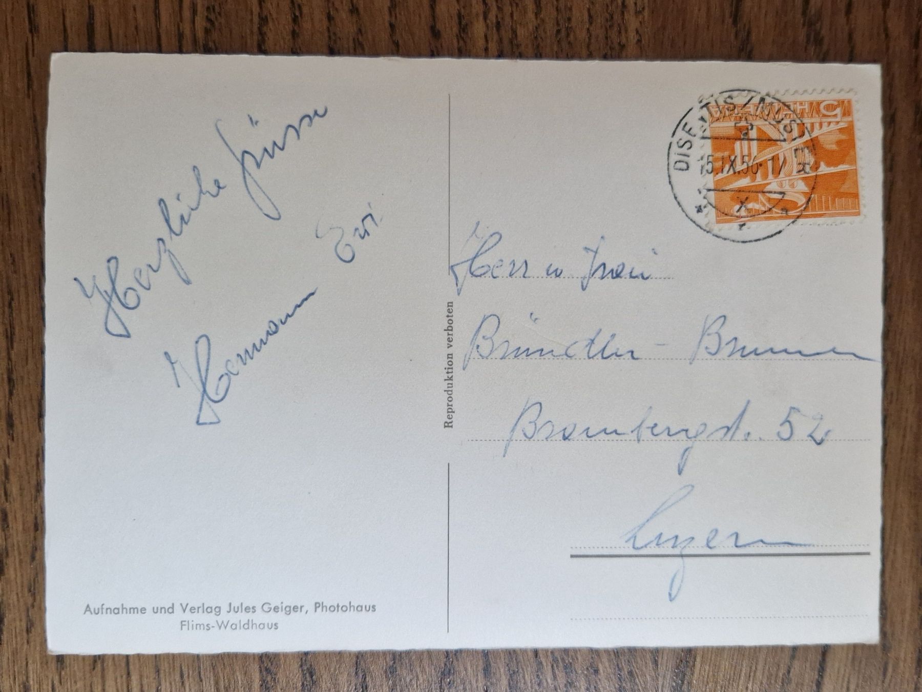 Ansichtskarten: St. Maria am Lukmanierpass 1950 – Gebraucht aus Ebikon von Donar50 2