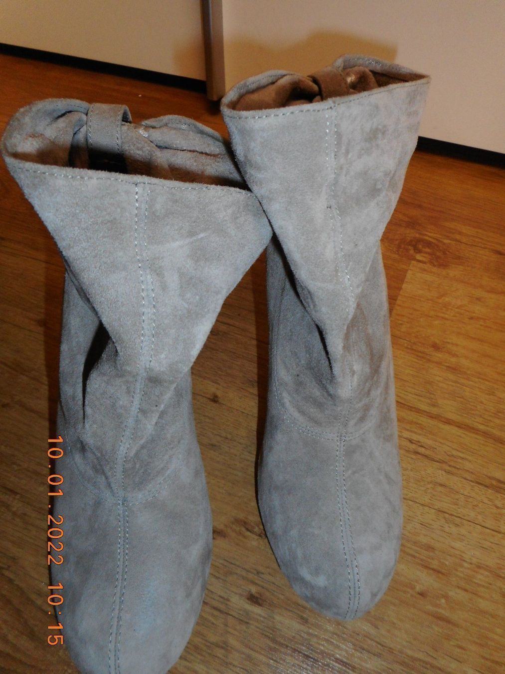 Damenschuhe: MODISCHE Echt Leder STIEFELETTE Gr.37 hellgrau BOOTS – Neu (gemäss Beschreibung) aus Holziken von Rupe 3