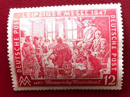 Briefmarken aus Deutschland 1947 Leipziger Ungestempelt 