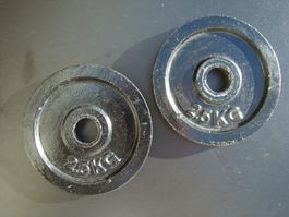 2 Stück Hantelscheibe Guss 2x 2.5kg