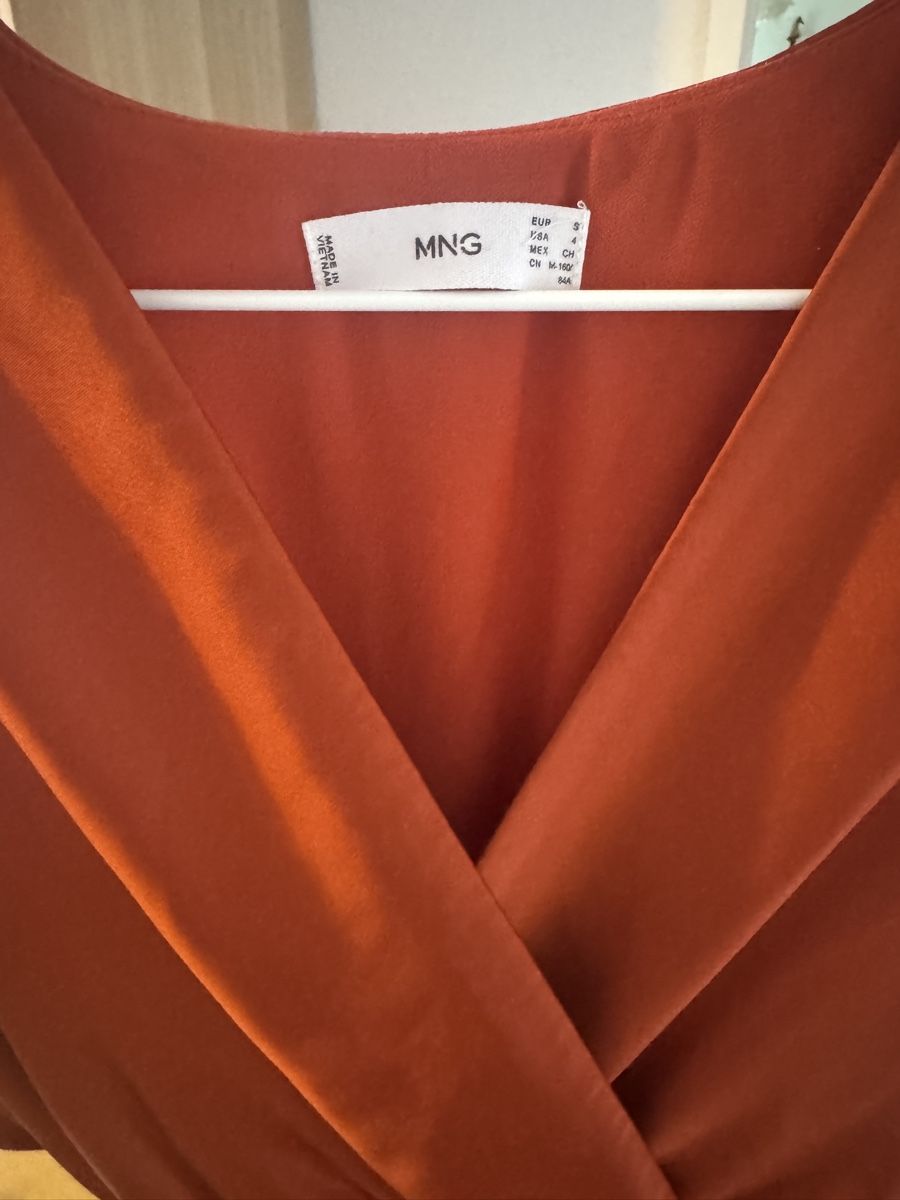 Mango Kleider: Mango Orange satin dress S – Gebraucht aus Zürich von Lovelyperfumes 2
