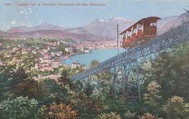 AK  Lugano mit Ferrovia  Funicolare San Salvatore 1910