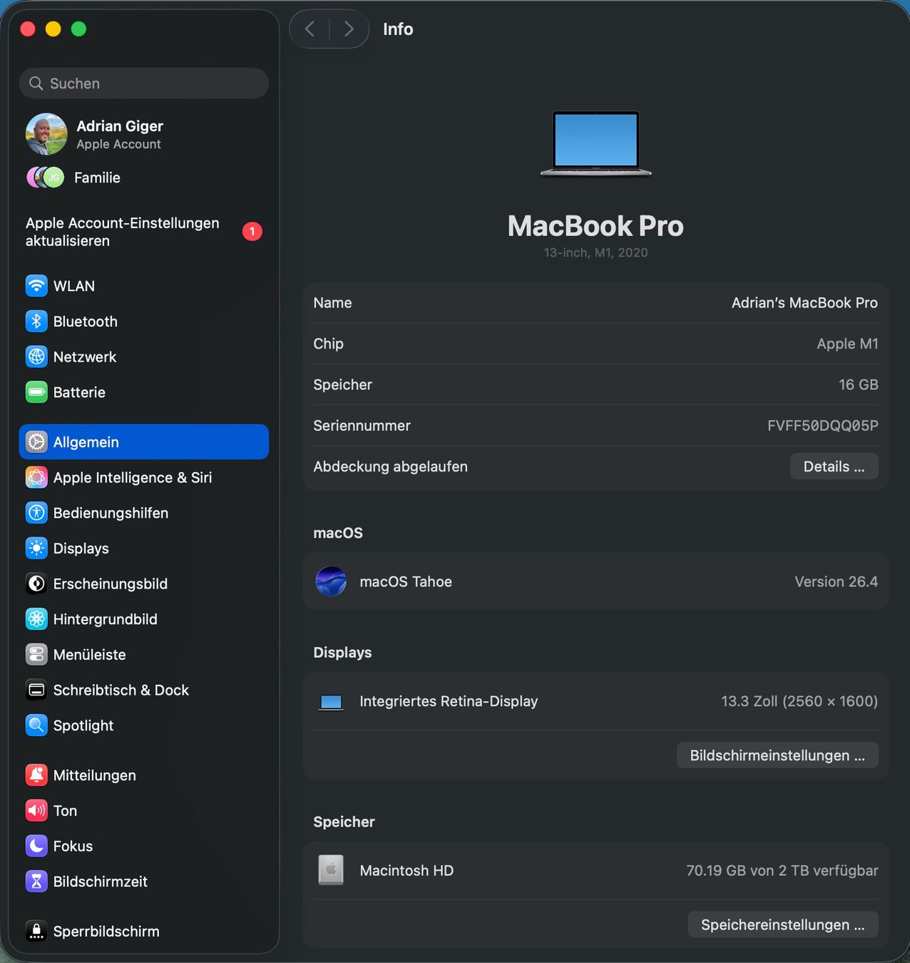 Apple Notebook: MacBook Pro 13", 2020, M1, 2TB SSD, 16 GB RAM – Usato da Emmenbrücke venduto da Ralle78 4