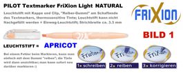 Pilot Leuchtstift Marker ** Frixion LIGHT NATURAL ** APRICOT