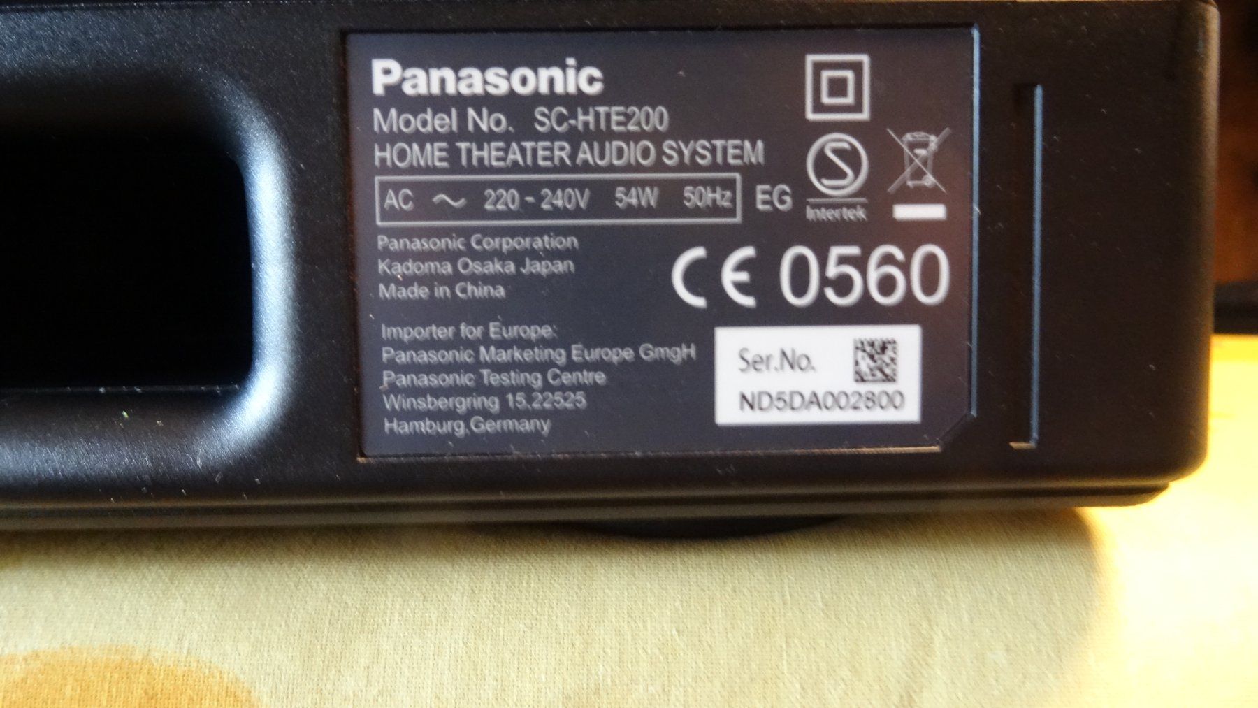 Panasonic Home Cinema: Soundbar PANASONIC  SC-HTE 200 – Usato da Siebnen venduto da Gimmisun 2
