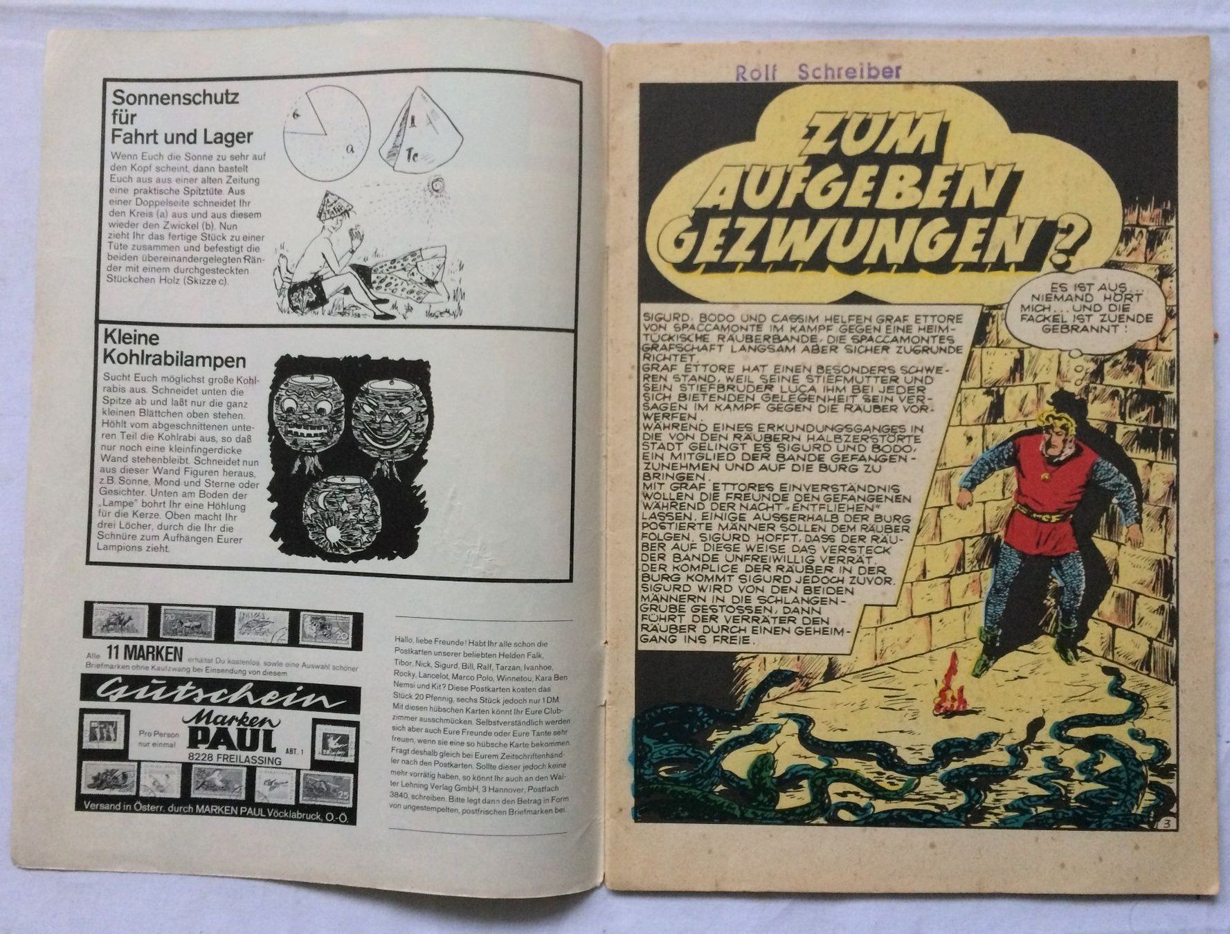 Fumetti: SIGURD - DER RITTERLICHE HELD - Nr.211 – Usato da Schaffhausen venduto da durruti 1