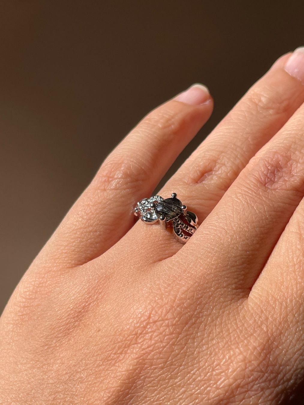 Anelli: 100 % echter schwarzer Rutilquarz-Ring – Edelsteinring. – Nuovo e nell'imballaggio originale da Schiers venduto da sisikristall 7