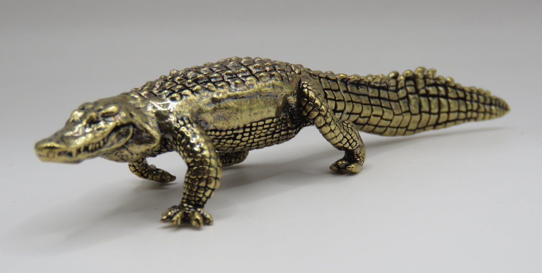 Figuren: KROKODIL - Messing Figur - 8x2,5cm – Neu und originalverpackt aus Grenchen von Yamahwildstar16 2