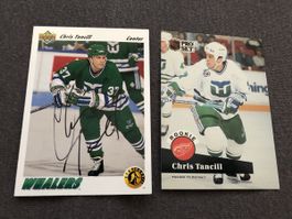 Chris Tancill EVZ Kloten NHL Hockey Card signiert