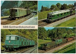 SBB Gotthardlokomotiven - Vierbilderkarte