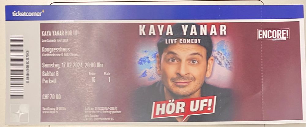 Kaya Yanar, Konzertkarten Und Tickets Kaufen Und Verkaufen – JPNQ