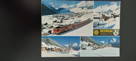 4 Bild AK Bahn etc. von Sedrun GR, Winter 1984