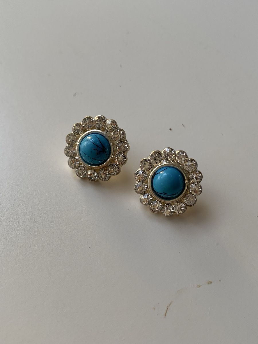 Orecchini pendenti & Orecchini a lobo: Vintage Silberne Turquoise Ohrringe – Usato da Givisiez venduto da dor_xb9k