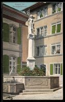 AK Burgdorf, Der Gerechtigkeitsbrunnen mit Statue
