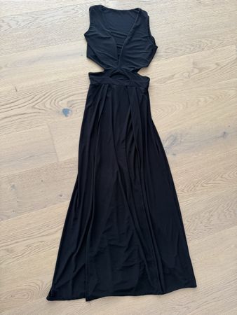 Sommer Maxikleid Schwarz mit Cut-Outs - Grösse S