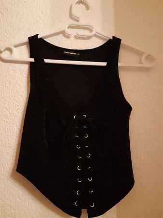 sehr schönes schwarzes glitzer Oberteil