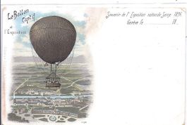 GENÈVE, le ballon captif lors de l'expo nationale de 1896
