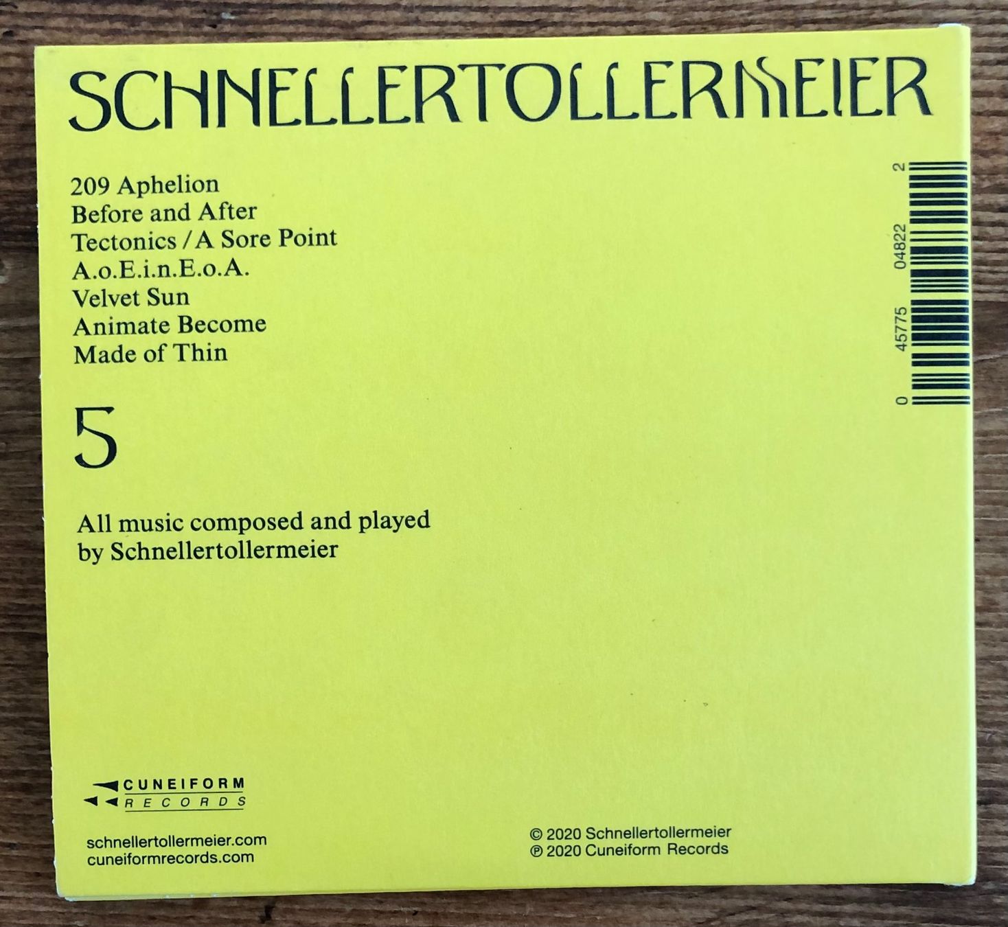 CD: Schnellertollermeier – "5" CD, Jazz, Rock, Experimental – Usato da Luzern venduto da Schlafenicht00 1