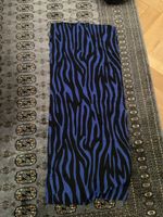 blau-schwarz, zebra-muster, schal