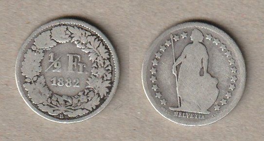 Toutes les monnaies: 1/2 Franken 1882 – D'occasion à Allschwil par Coinfreak