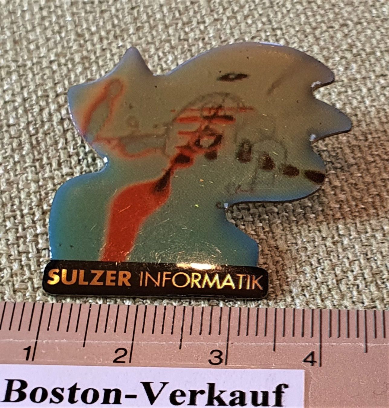 Spille & Fermagli: E176 - Pin SULZER Informatik Kunst Pin – Usato da Reinach BL venduto da Boston-Verkauf 1