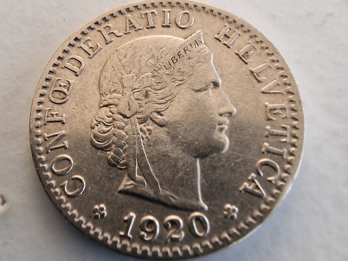 Tutti le monete: 20 rappen jahrg. 1920 – Usato da Wildberg venduto da mantas07