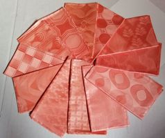 Baumwoll Damast Stoff Jacquard, 12 Stück je 50cm x 80-100cm