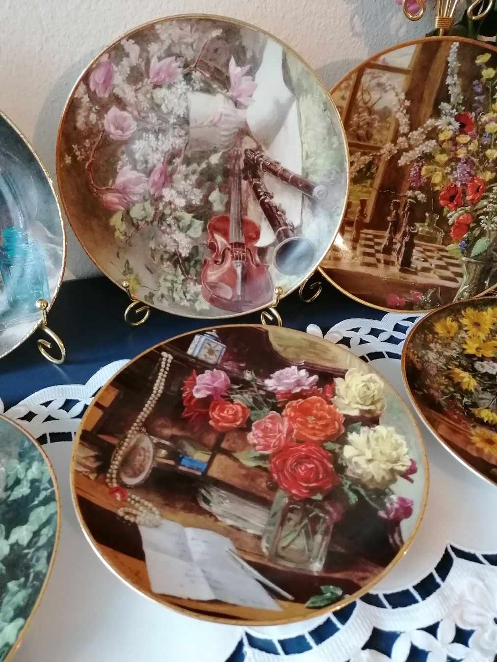 Assiettes: Teller-Set "Stilleben mit Feldblumen" von Rees van den Berg – D'occasion à Aegerten par Jos_zem 2