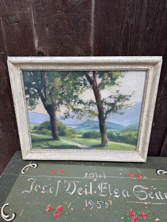 AZAVY Handgemaltes Ölgemälde 90x90 Cm – Abstraktes Wandbild Auf Leinwand Mit Rahmen