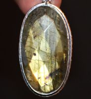 Anhänger L-5620 – Labradorit facettiert 38x21mm