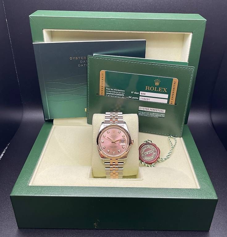 Rolex Orologi: Rolex Datejust 36  Ref. 116231 Jubilee Rosé Diamond – Usato da Lugano venduto da luganotopwatches 7