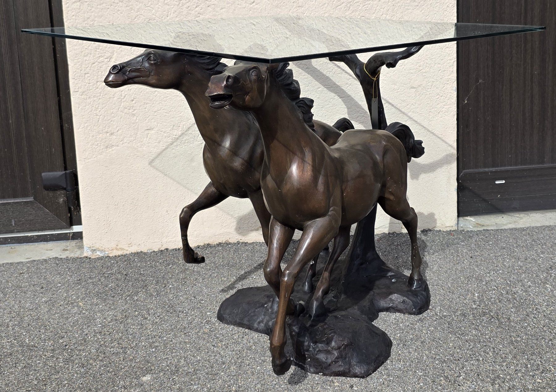 Tables: Bronze Salon Glastisch – D'occasion à Stäfa par Satinoir