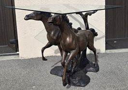 Bronze Salon Glastisch