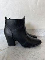 Stiefel Knöchelhoch Gr. 38 Kunstleder schwarz Damen